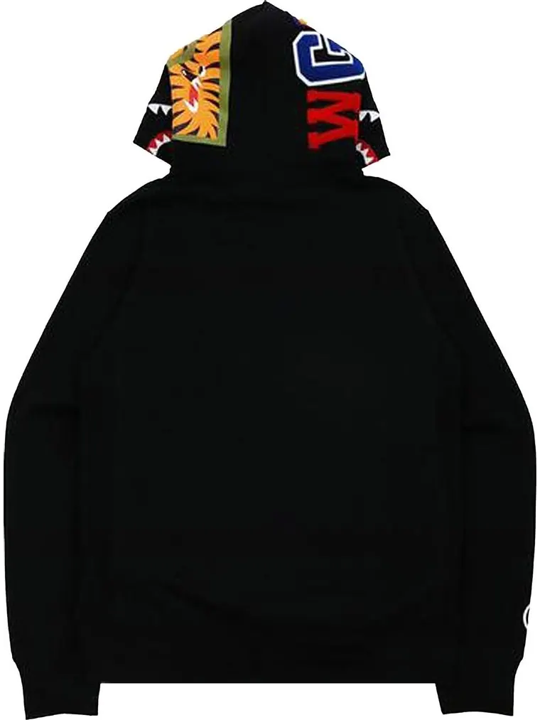 Худи BAPE Shark x Tiger Pullover Hoodie Black — изображение 3 из 3, черный