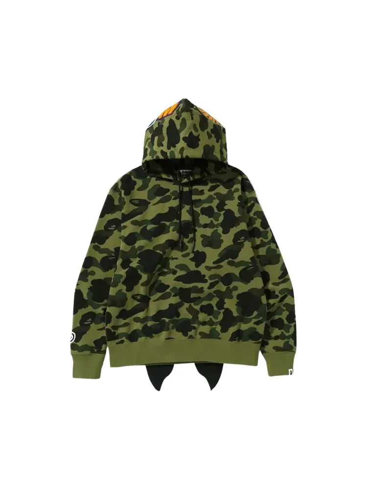 Худи BAPE 1st Camo Shark Relaxed Fit Fullover 'Green' — изображение 1 из 3, зеленый