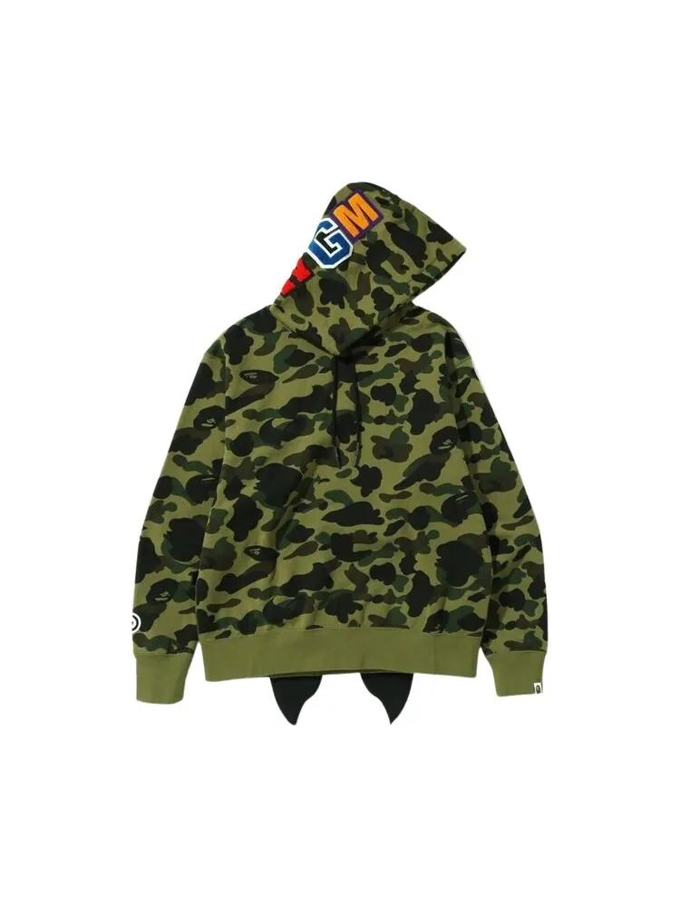 Худи BAPE 1st Camo Shark Relaxed Fit Fullover 'Green' — изображение 3 из 3, зеленый