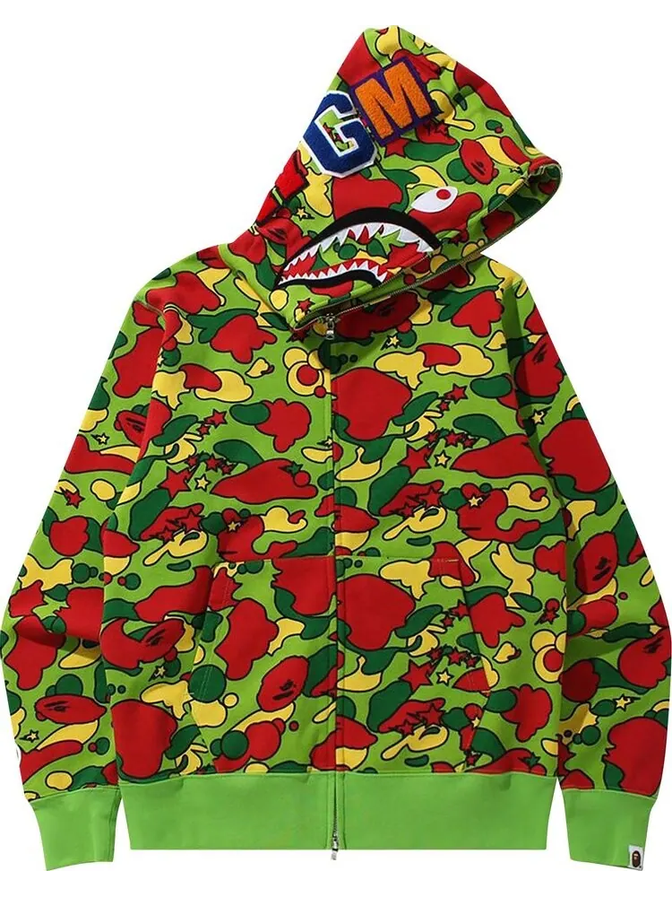 Худи BAPE Sta Camo Shark Zip Hoodie 'Multi' — изображение 1 из 2, мульти