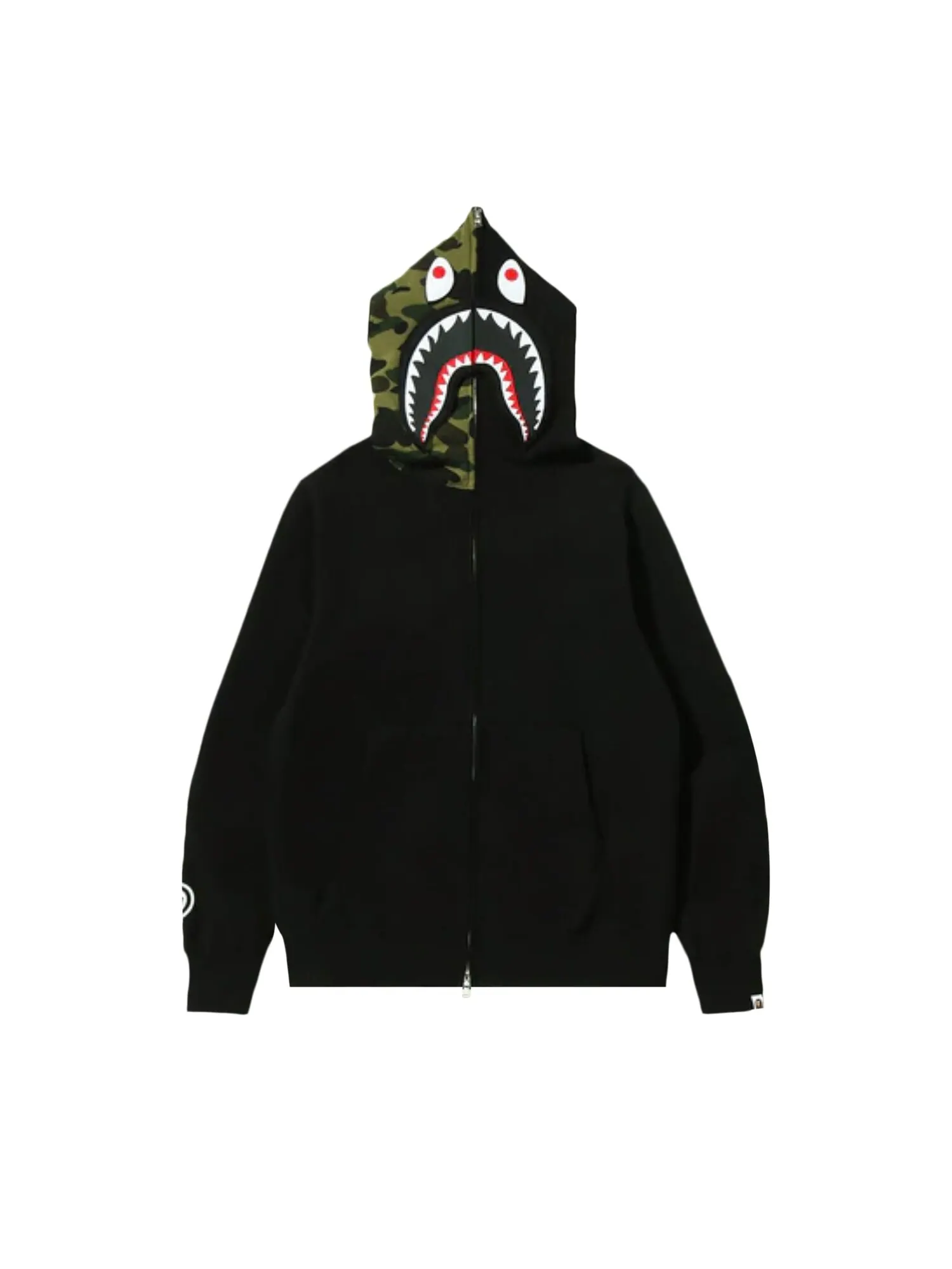 Толстовка BAPE с акулой на молнии — изображение 1 из 4, черный