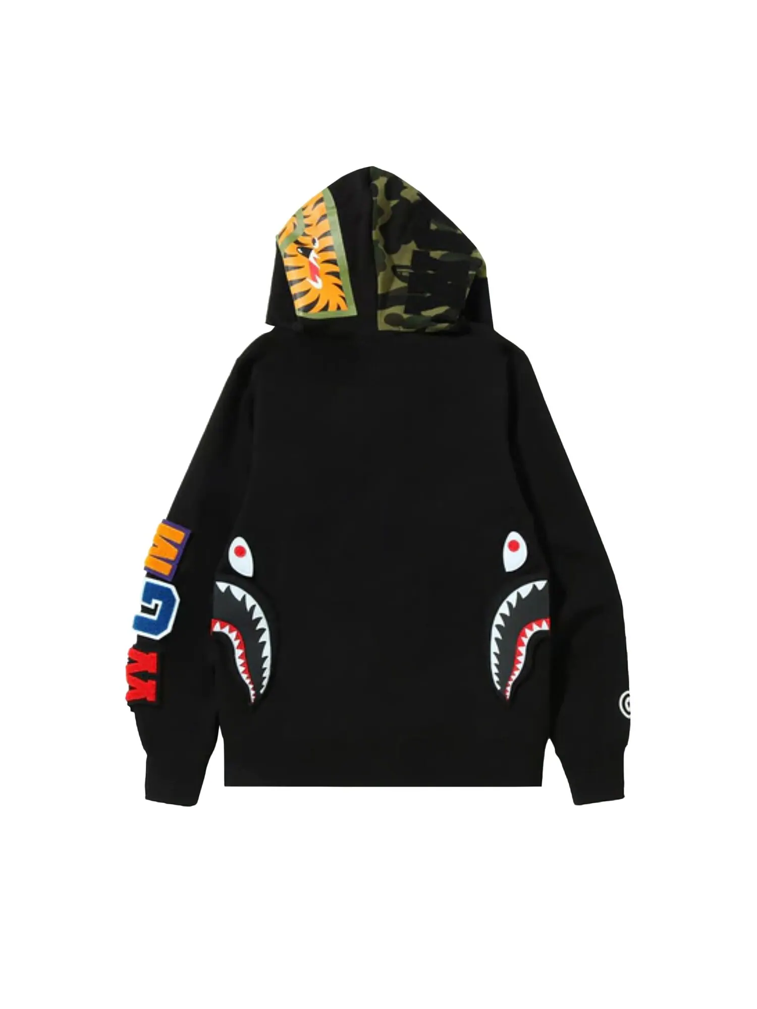 Толстовка BAPE с акулой на молнии — изображение 4 из 4, черный