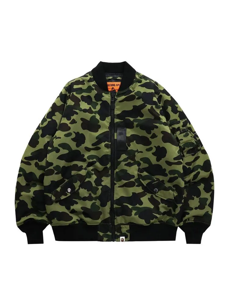 Куртка BAPE 1st Camo Nylon Twill MA-1 Jacket — изображение 1 из 2, зеленый