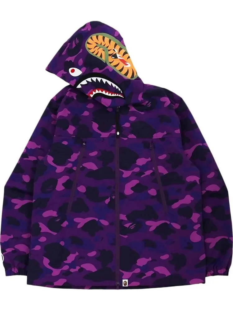 Худи BAPE Color Camo Shark Hoodie Jacket 'Purple' — изображение 2 из 3, фиолетовый