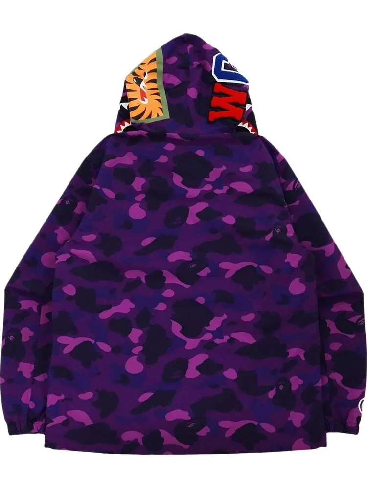 Худи BAPE Color Camo Shark Hoodie Jacket 'Purple' — изображение 3 из 3, фиолетовый