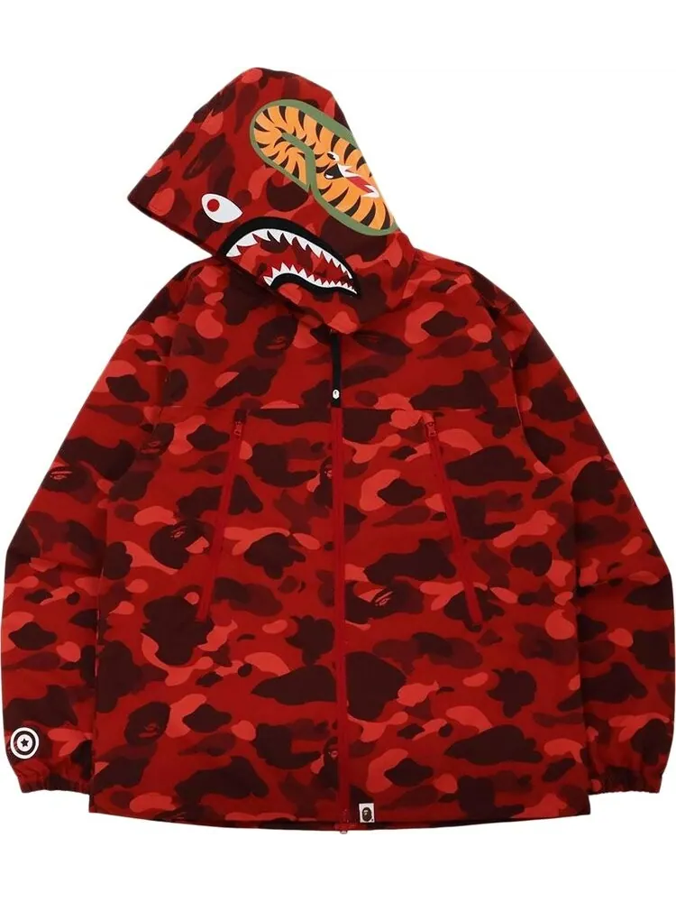 Худи BAPE Color Camo Shark Hoodie Jacket 'Red' — изображение 2 из 3, красный