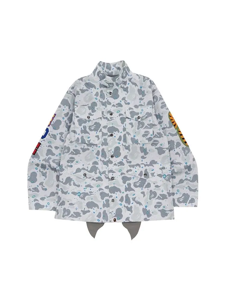Куртка BAPE Space Camo Shark M-65 — изображение 1 из 2, белый