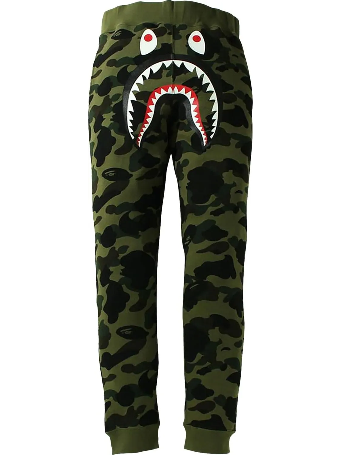 Спортивные брюки BAPE 1st Camo Shark Slim Fit Sweatpants 'Green' — изображение 1 из 2, зеленый