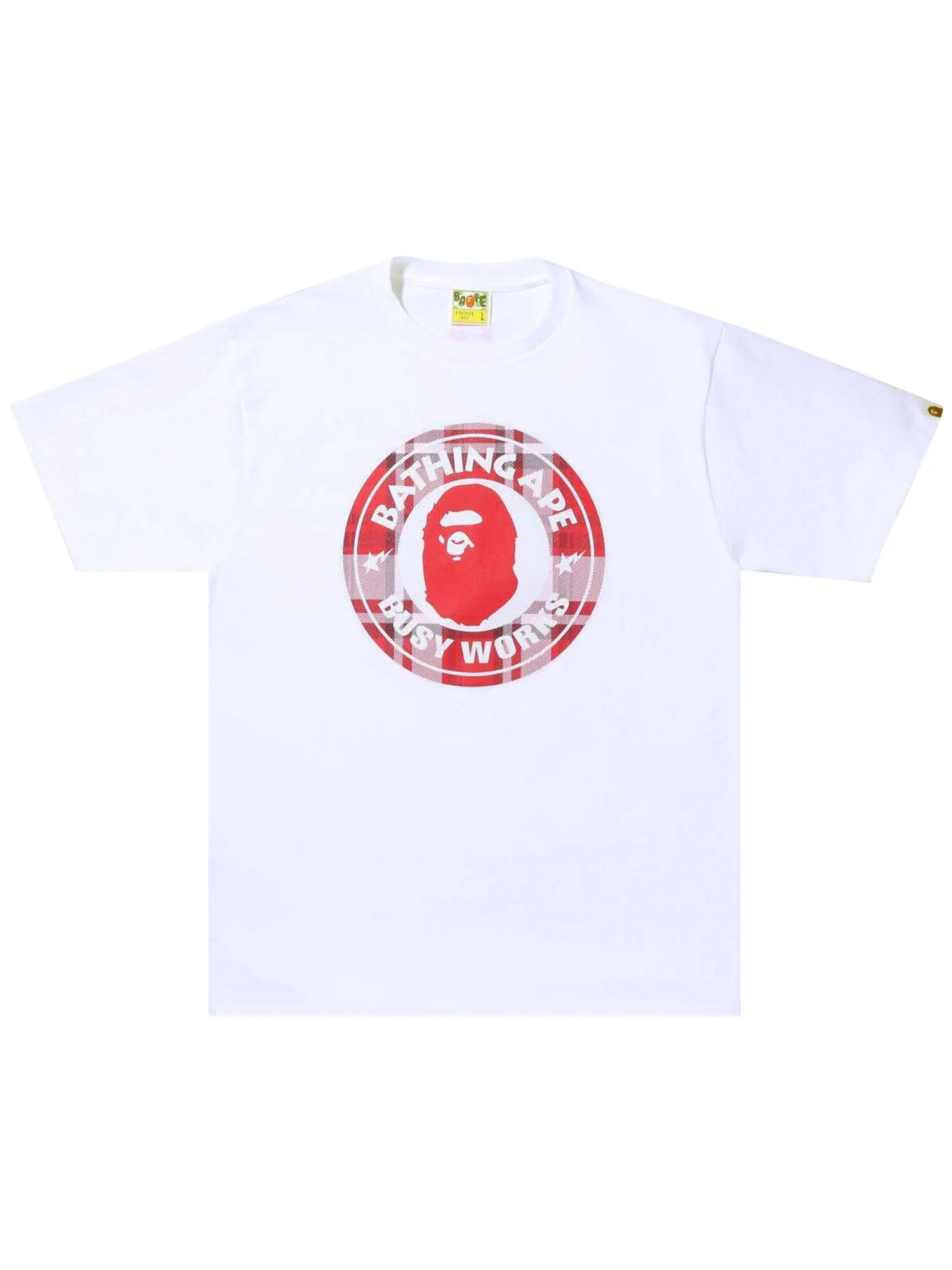 Футболка BAPE Gift Busy Works в клетку Белая — изображение 1 из 2, белый