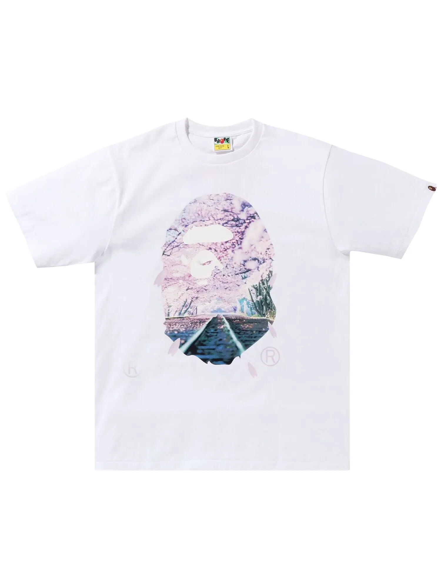 BAPE Футболка Sakura Photo Ape Head — изображение 1 из 2, белый