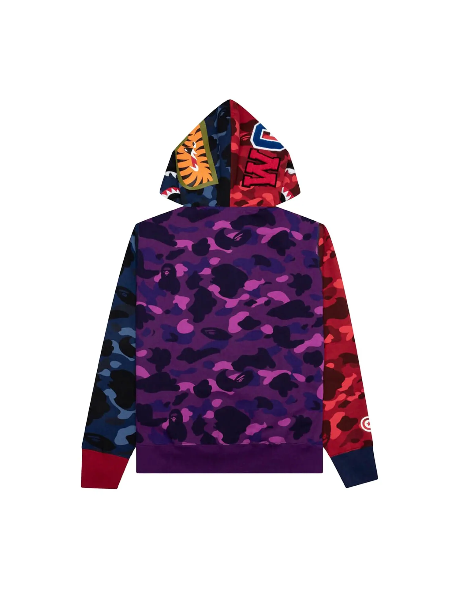 BAPE Crazy Shark Широкая толстовка на молнии с двойной молнией — изображение 2 из 2, мульти