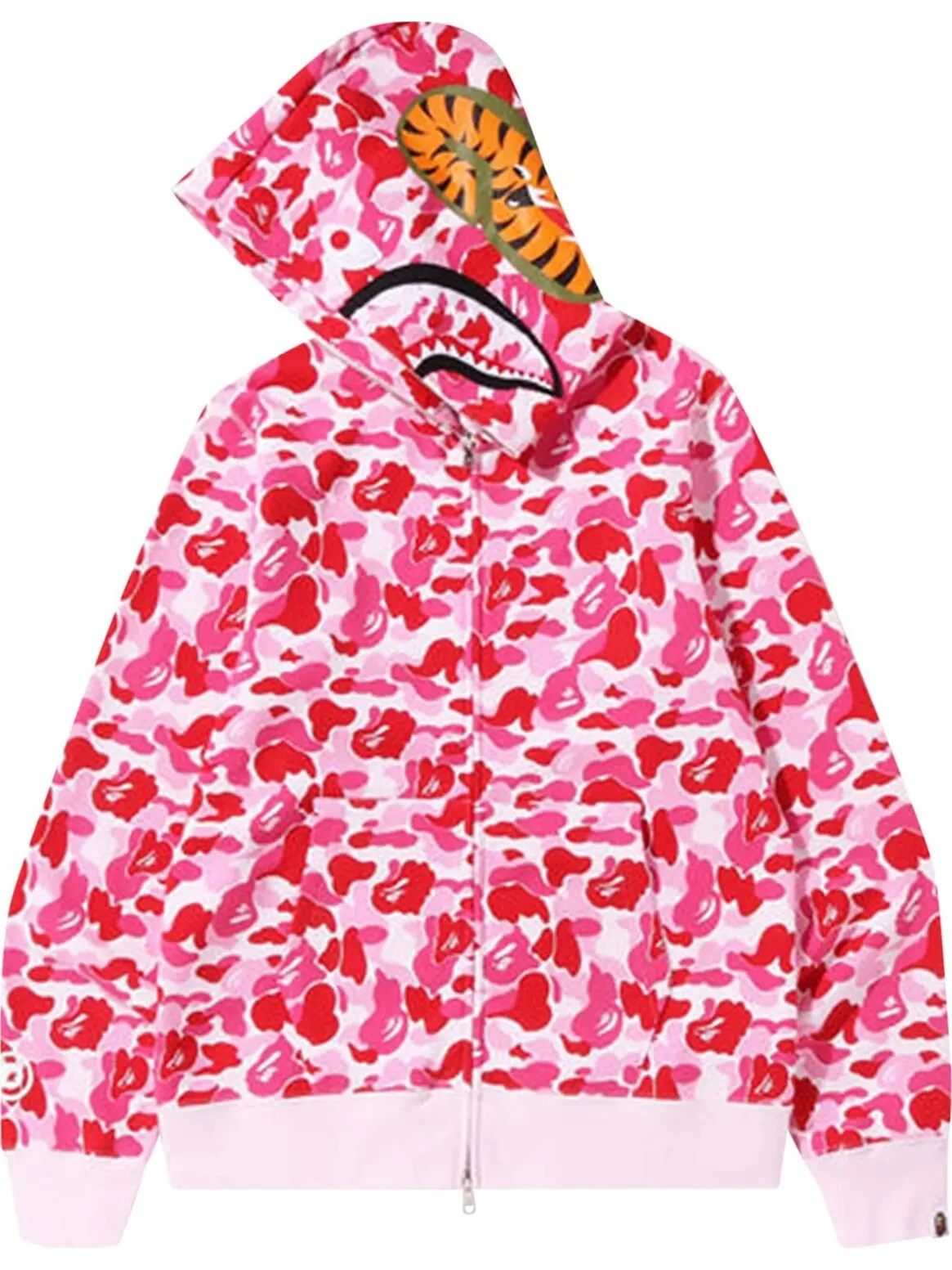 Толстовка Bape ABC Camo Shark Full Zip — изображение 2 из 2, розовый