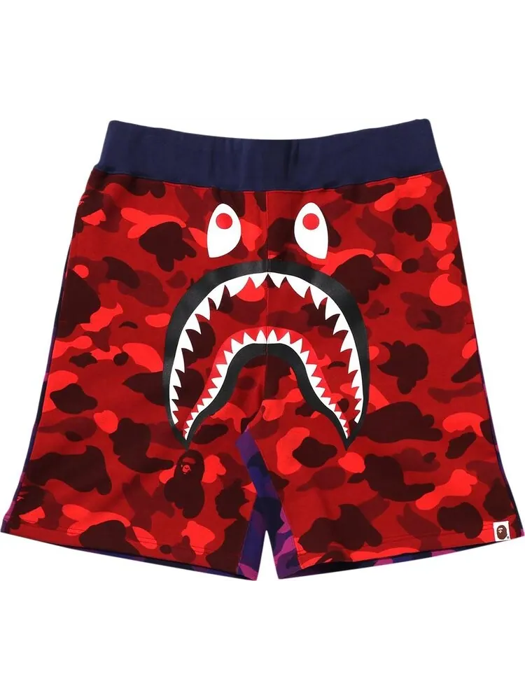 Шорты BAPE Crazy Camo Shark Sweat Shorts 'Red' — изображение 1 из 2, красный
