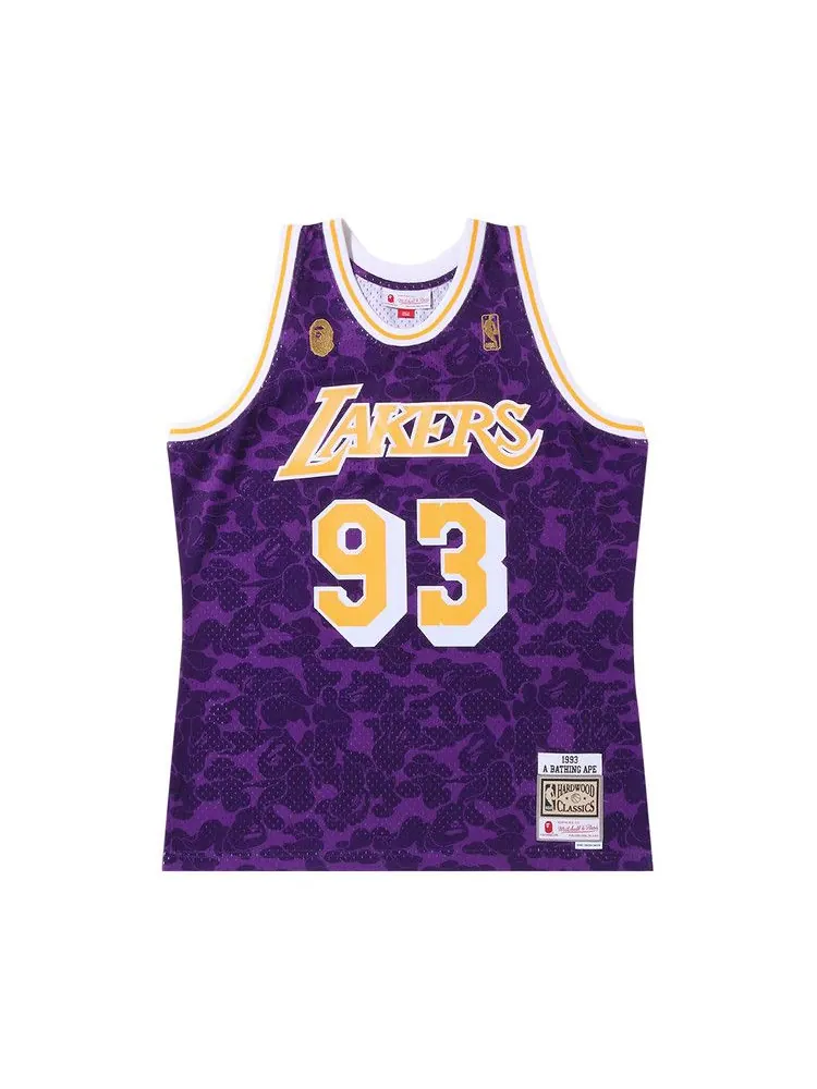 Джерси BAPE x Mitchell & Ness Los Angeles Lakers Jersey — изображение 1 из 2, фиолетовый