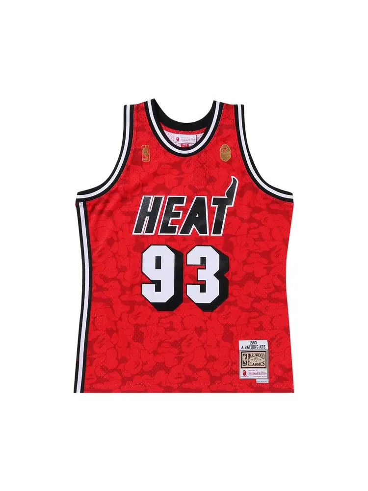 Джерси BAPE x Mitchell & Ness Miami Heat Jersey — изображение 1 из 2, красный