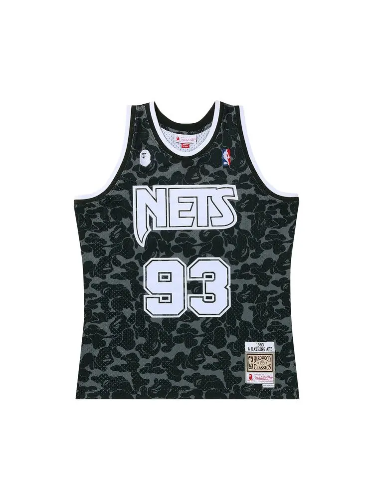 Джерси BAPE x Mitchell & Ness New Jersey Nets Jersey — изображение 1 из 2, черный