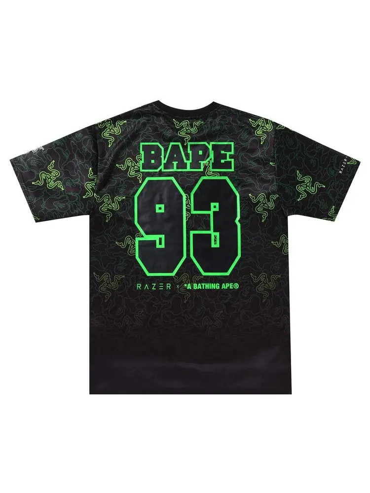 Футболка BAPE x Razer Neon Camo Team Tee 'Green' — изображение 2 из 2, зеленый