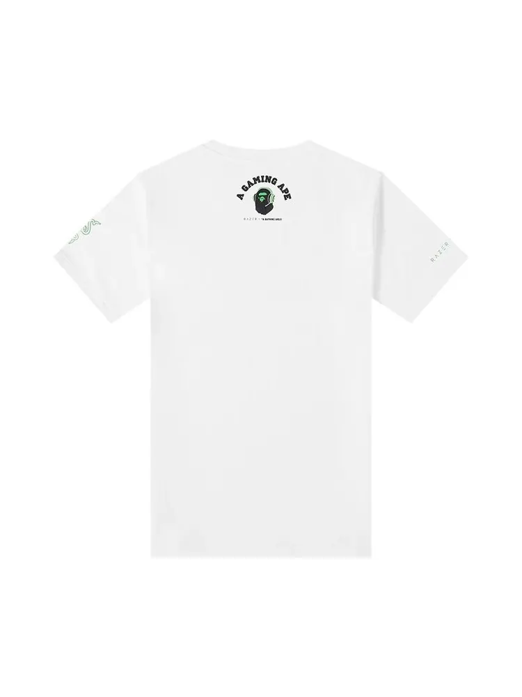 Футболка BAPE x Razer Neon Camo Ape Head Tee 'White' — изображение 2 из 2, белый