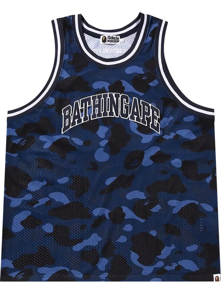 Топ BAPE Color Camo Basketball Tank Top 'Navy' — изображение 1 из 2, синий