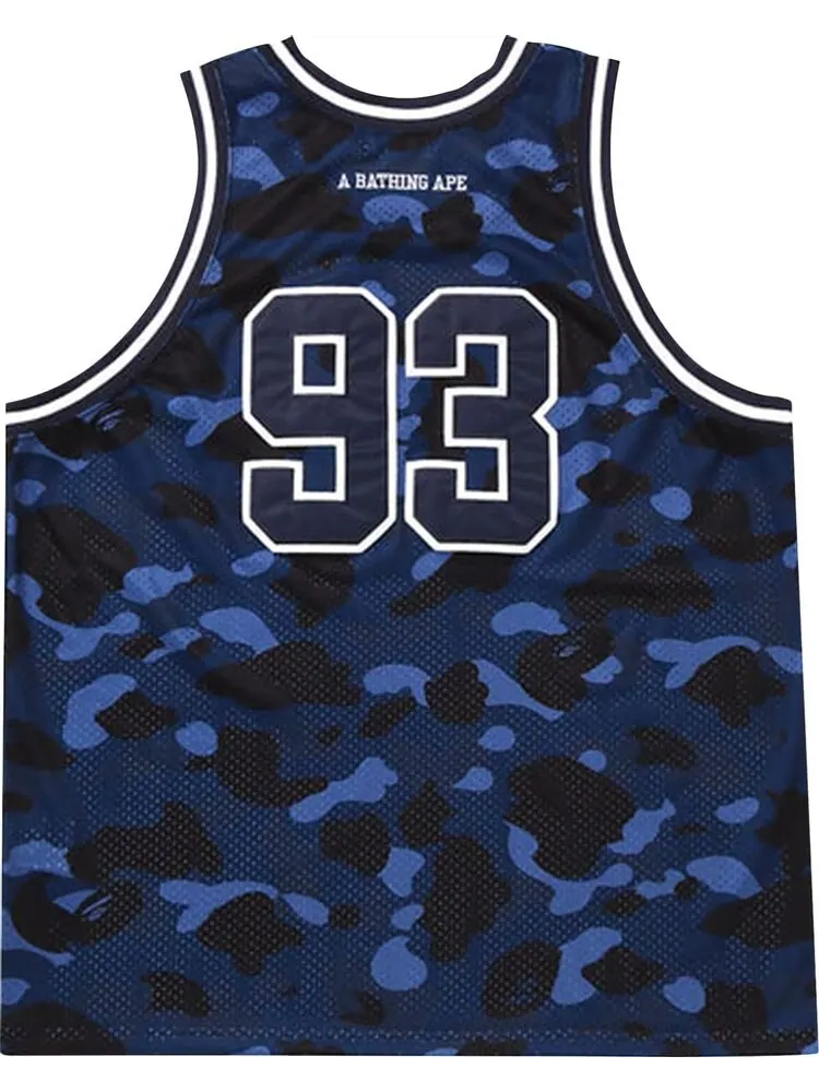 Топ BAPE Color Camo Basketball Tank Top 'Navy' — изображение 2 из 2, синий
