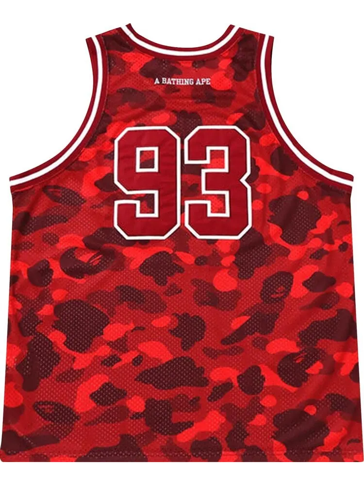 Топ BAPE Color Camo Basketball Tank Top 'Red' — изображение 2 из 2, красный