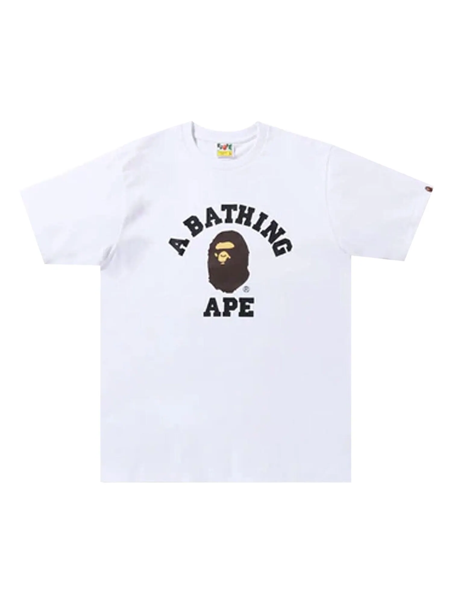 Футболка колледжа BAPE Белая — изображение 1 из 1, белый