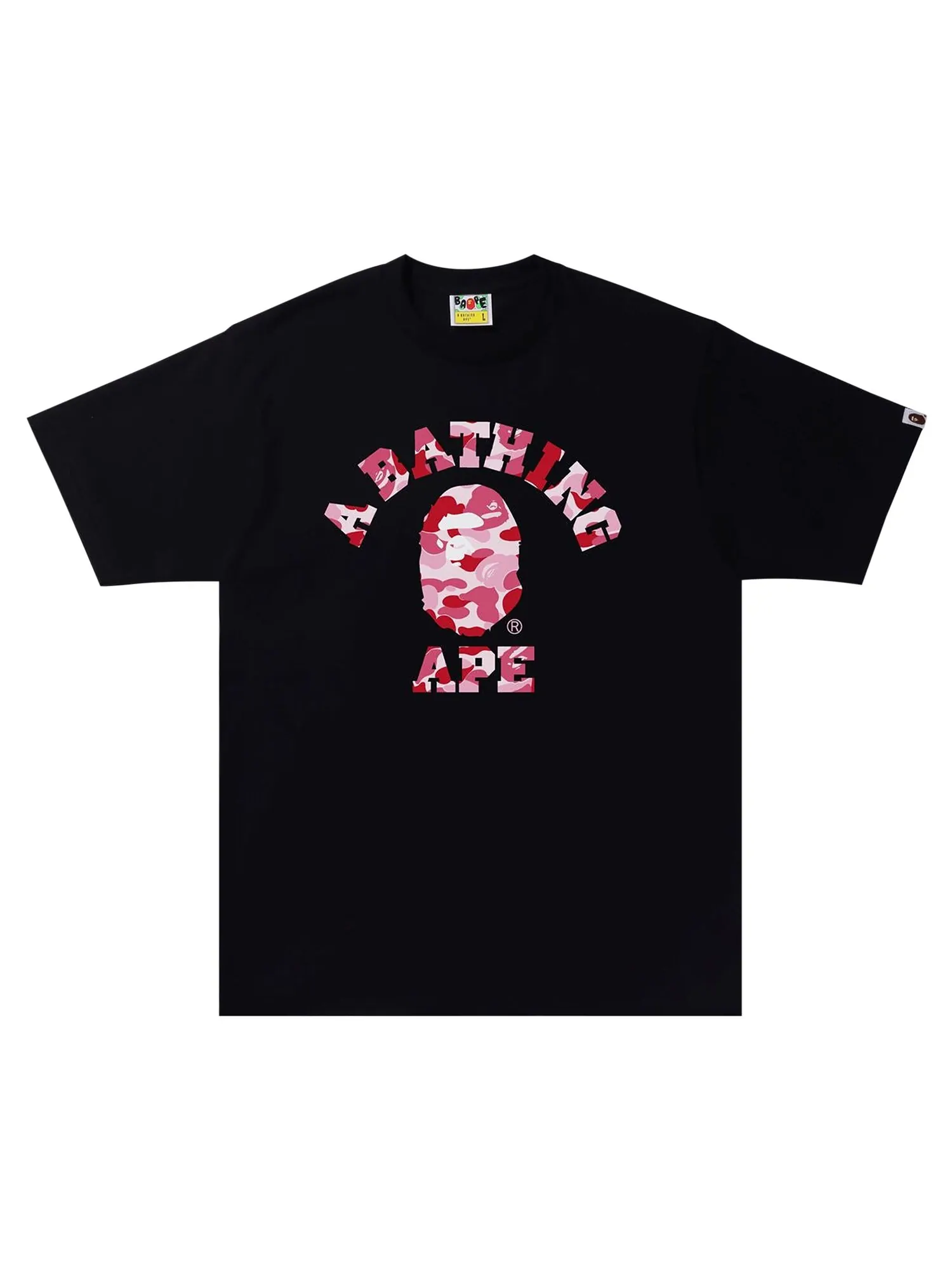 Камуфляжная футболка BAPE ABC Черный/Розовый — изображение 1 из 1