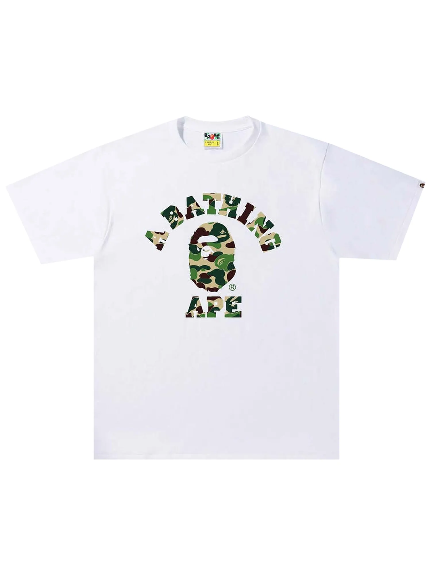 BAPE ABC Камуфляжная футболка Белый/Зеленый — изображение 1 из 1