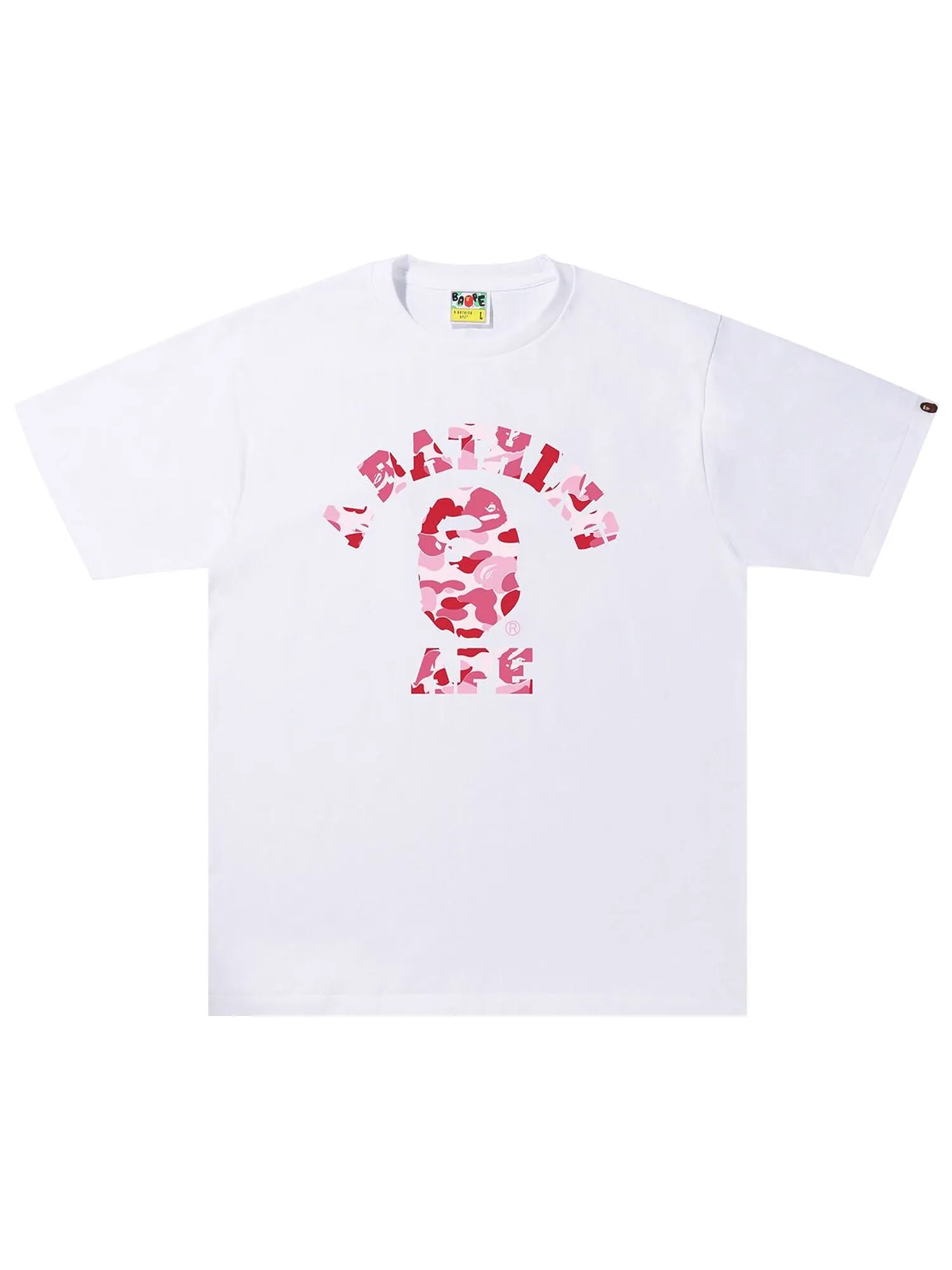 Камуфляжная футболка BAPE ABC Белый/Розовый — изображение 1 из 1