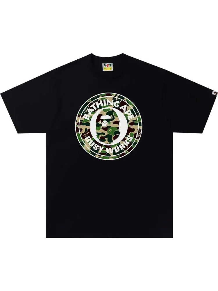 Футболка BAPE ABC Camo Busy Works T-Shirt 'Black/Green' — изображение 1 из 1, черный