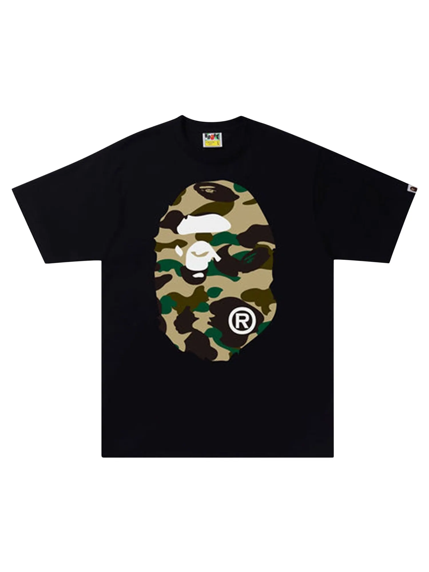 Футболка BAPE 1st Camo Big Ape Head — изображение 1 из 2, черный/желтый