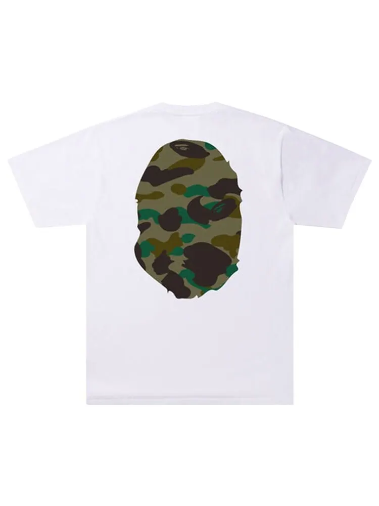 Футболка BAPE 1st Camo Big Ape Head Tee 'White/Green' — изображение 2 из 2, белый
