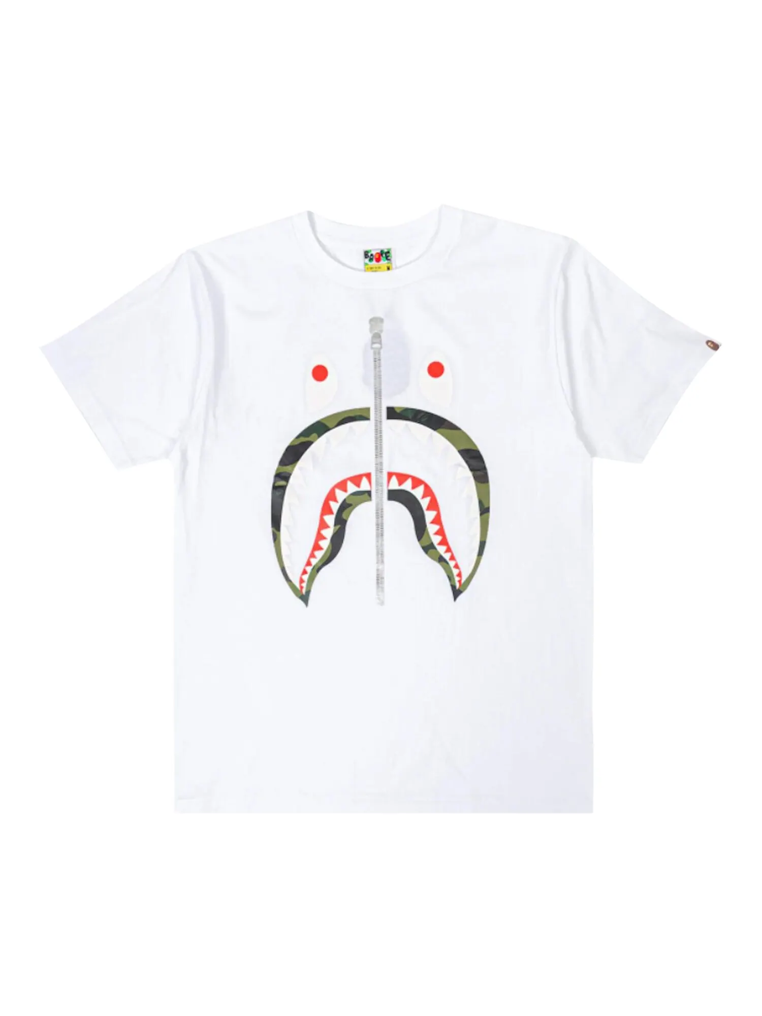 Футболка BAPE 1st Camo Shark Белый/Зеленый — изображение 1 из 1