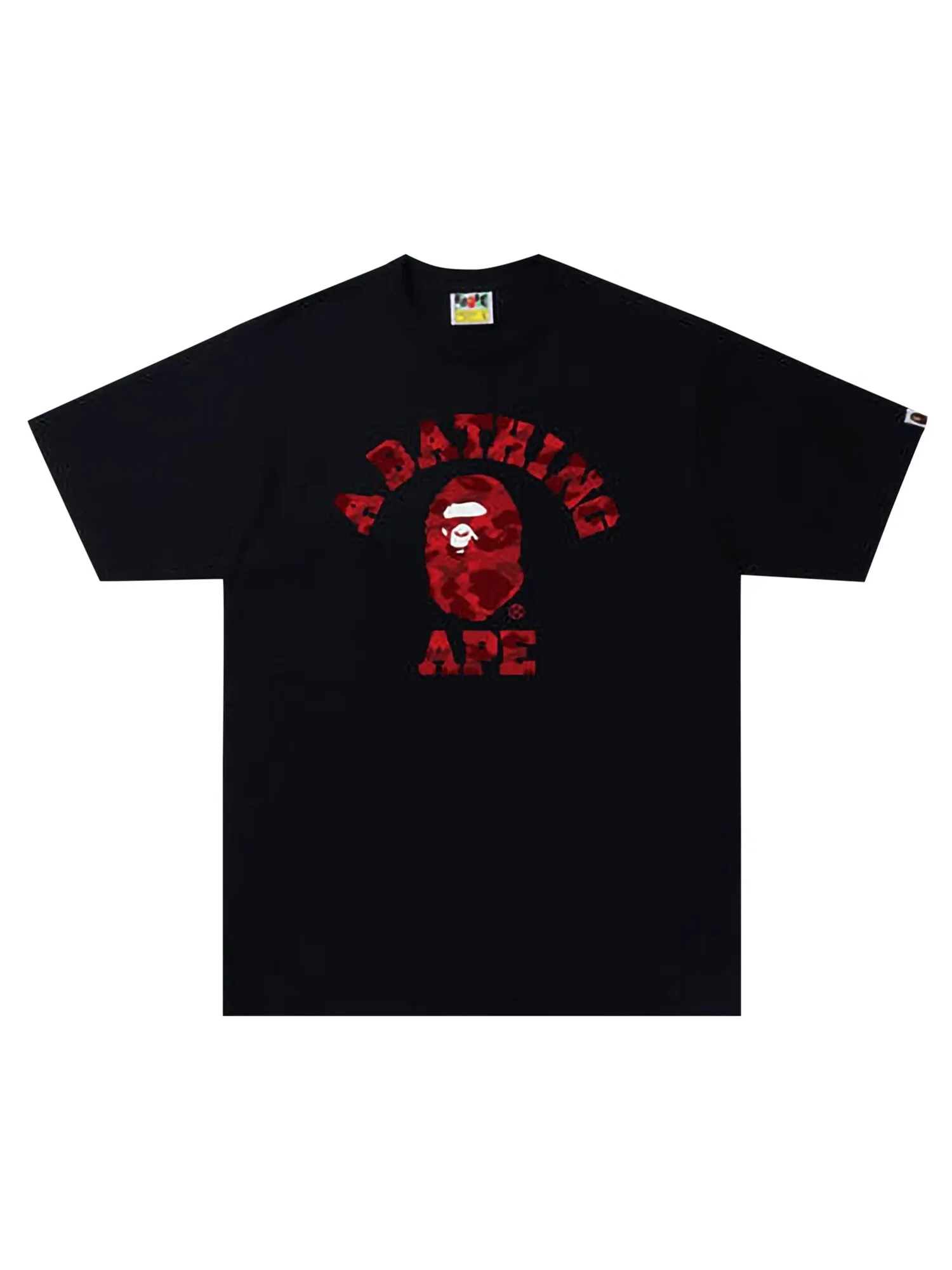 Футболка колледжа BAPE Color Camo Черный/Красный — изображение 1 из 1