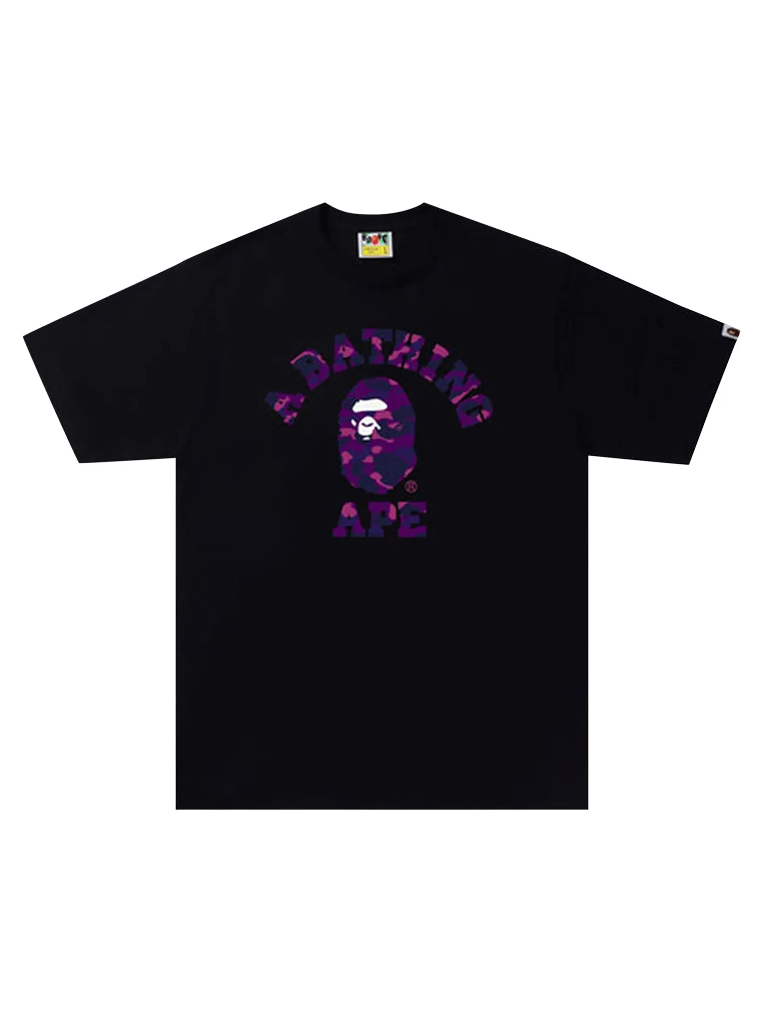 Футболка колледжа BAPE Color Camo Черный/Фиолетовый — изображение 1 из 1