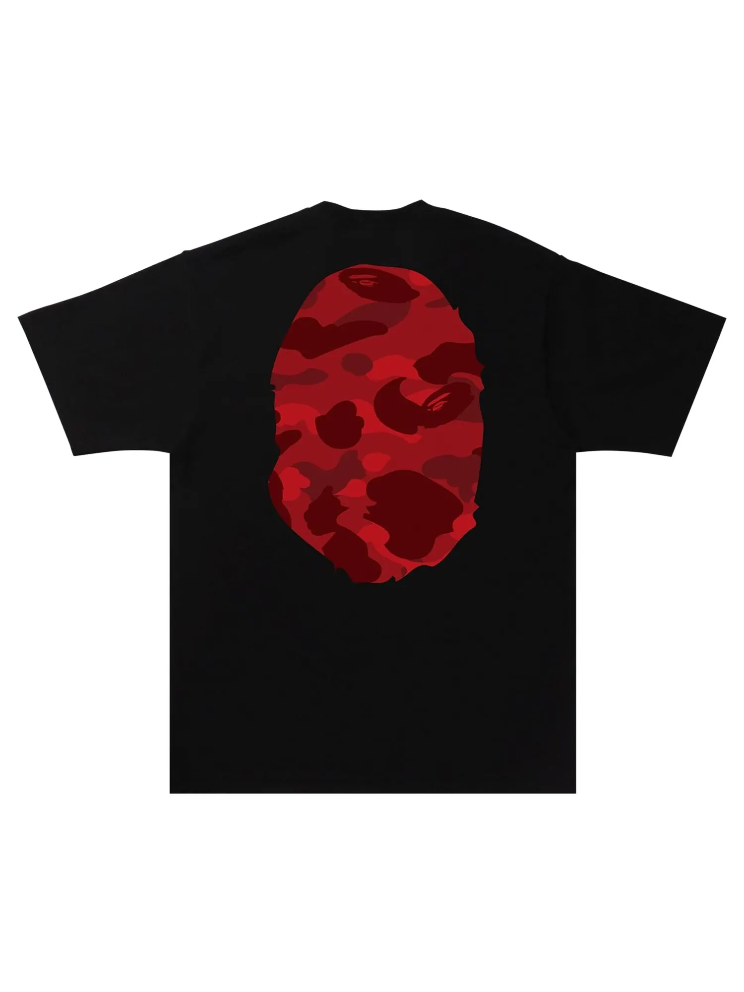 Футболка BAPE Color Camo B Big Ape Head — изображение 2 из 2, черный/красный