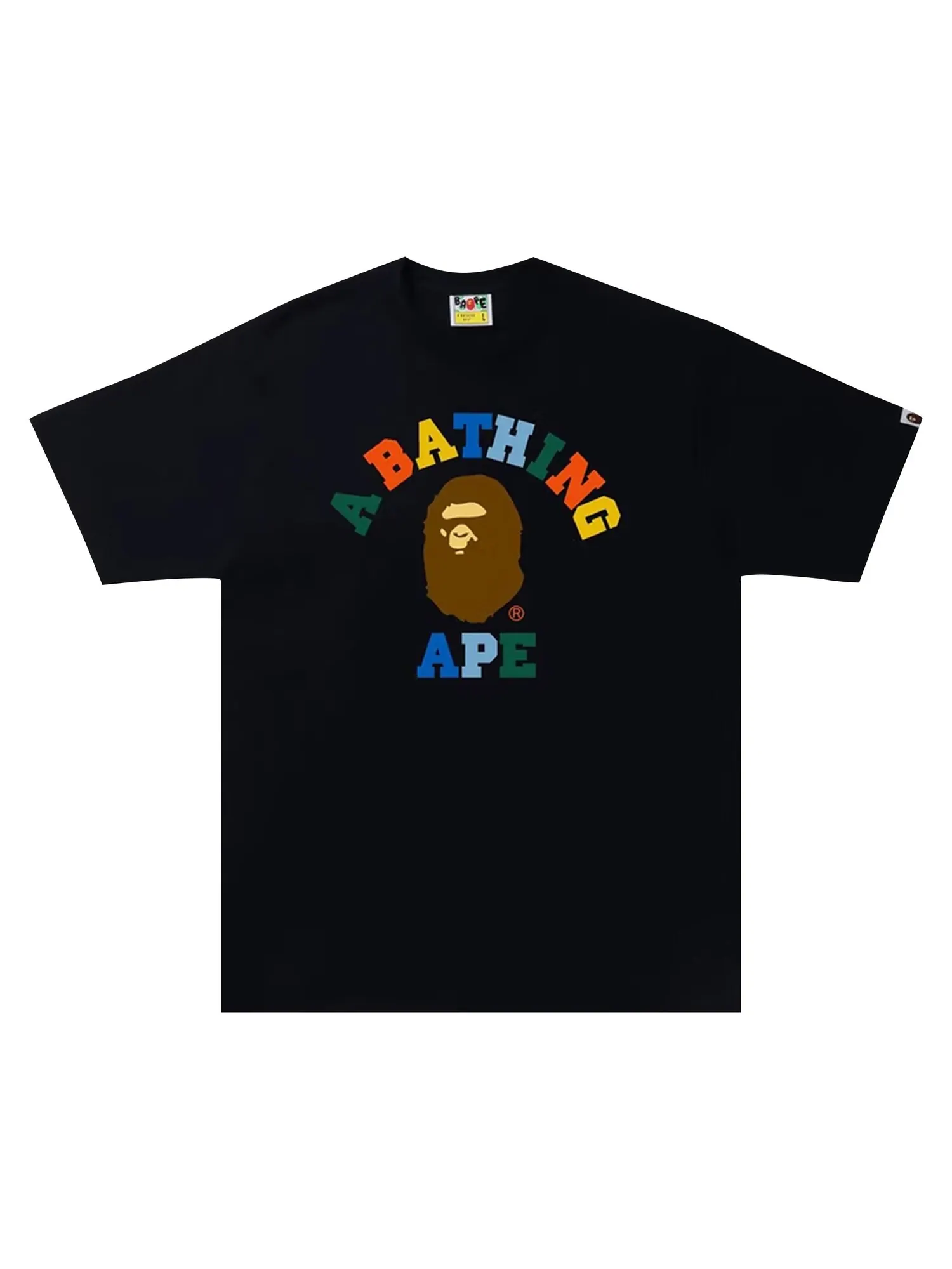 Футболка колледжа BAPE Colors — изображение 1 из 1, черный