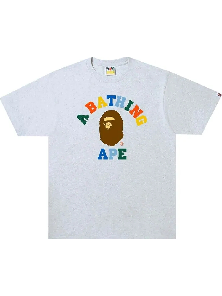 Футболка BAPE Colors College Tee 'Grey' — изображение 1 из 1, серый
