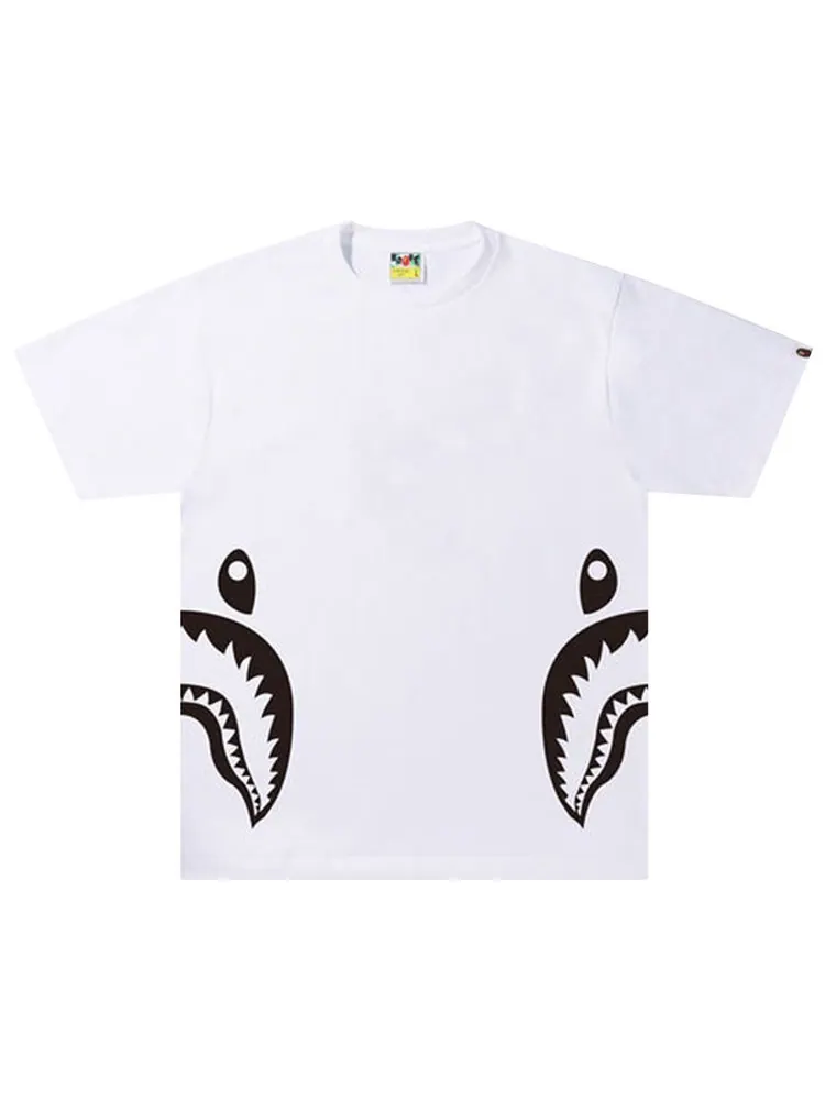 Футболка BAPE Bicolor Side Shark Tee 'White' — изображение 1 из 2, белый