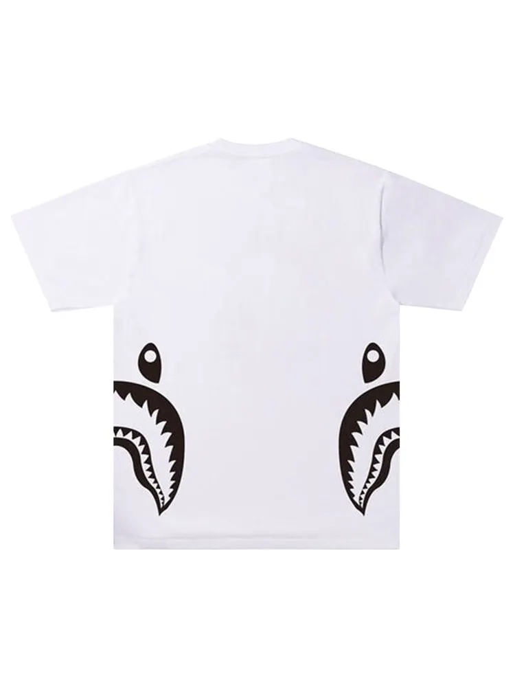 Футболка BAPE Bicolor Side Shark Tee 'White' — изображение 2 из 2, белый