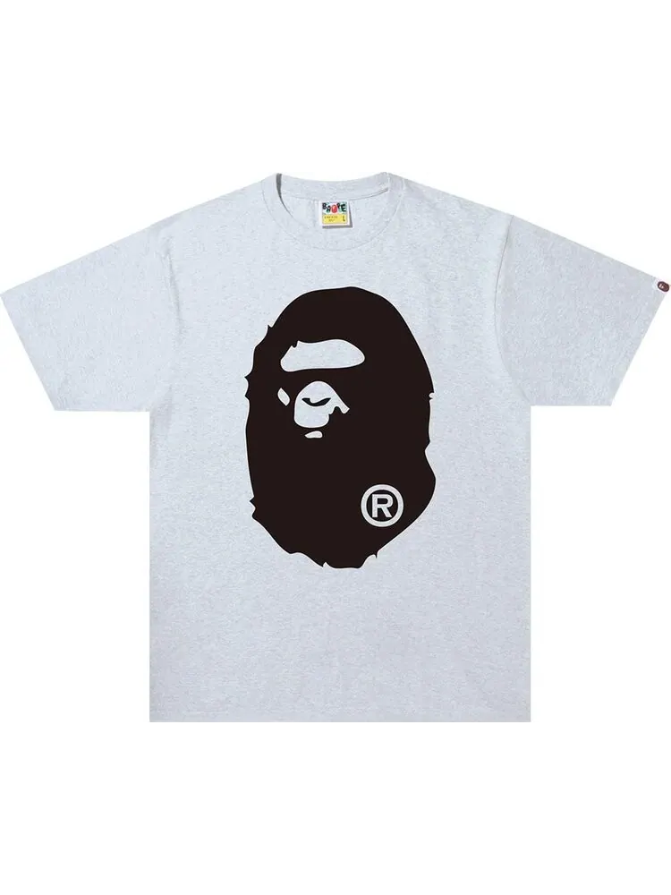 Футболка BAPE Bicolor Big Ape Head Tee 'Grey' — изображение 1 из 2, серый
