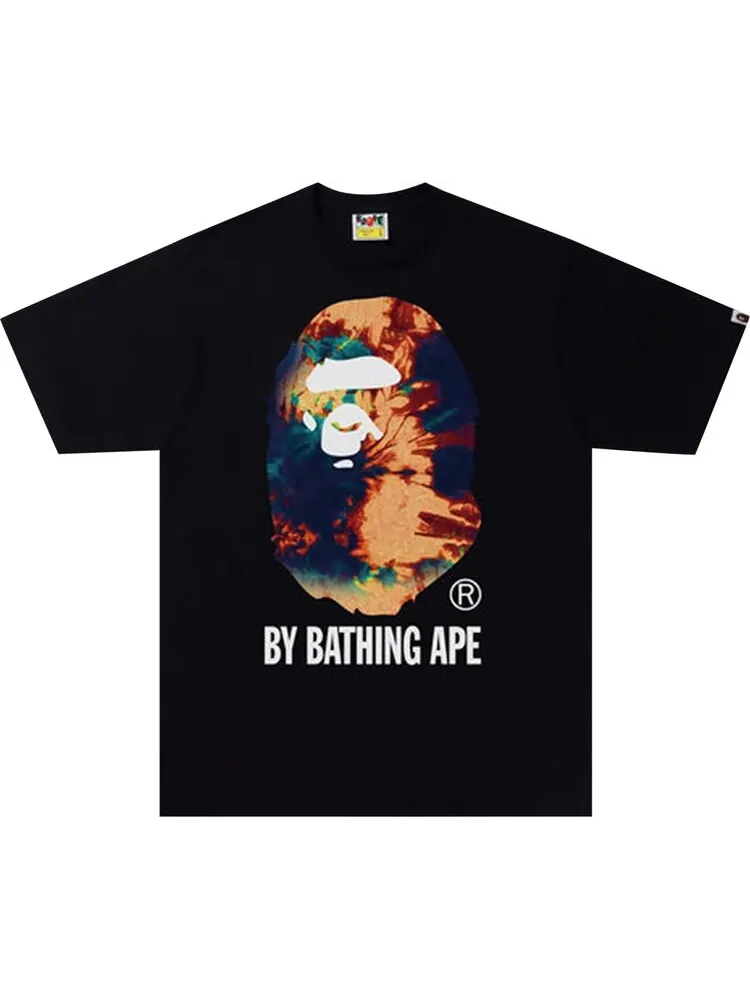 Футболка BAPE Tie Dye By Bathing Ape Tee 'Black/Navy' — изображение 1 из 1, черный
