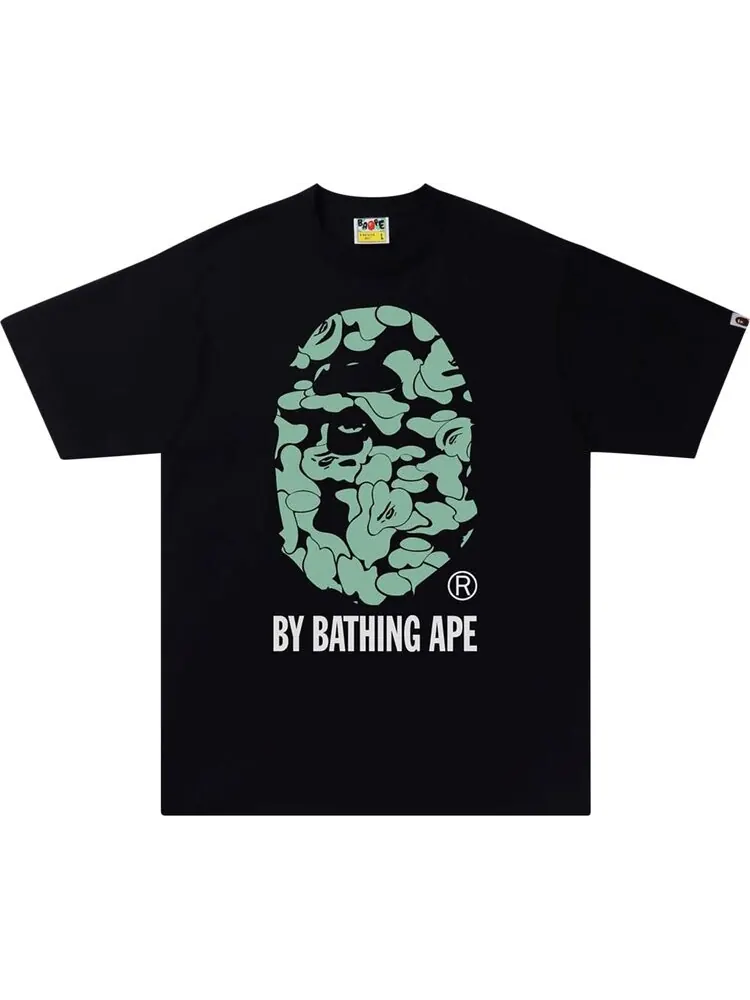 Футболка BAPE Text Code Camo By Bathing Ape Tee 'Black' — изображение 1 из 1, черный