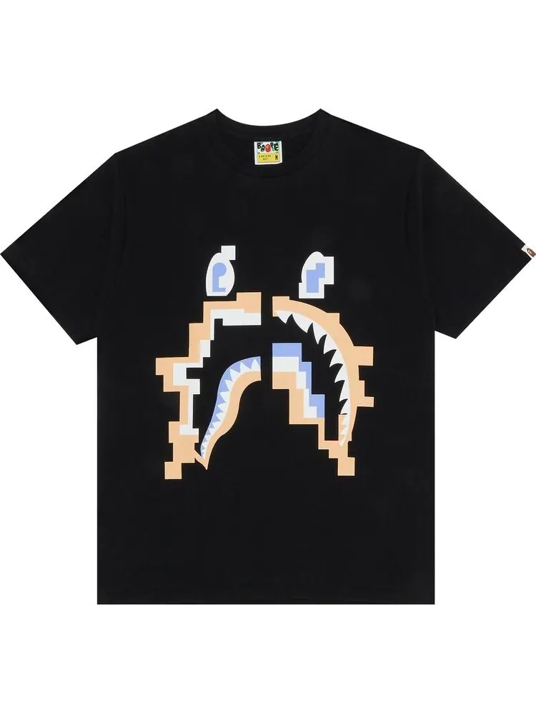 Футболка BAPE Digital Shark Tee 'Black' — изображение 1 из 3, черный