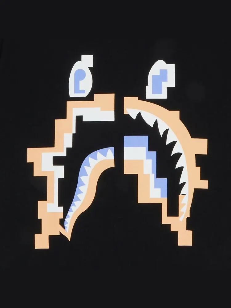 Футболка BAPE Digital Shark Tee 'Black' — изображение 3 из 3, черный