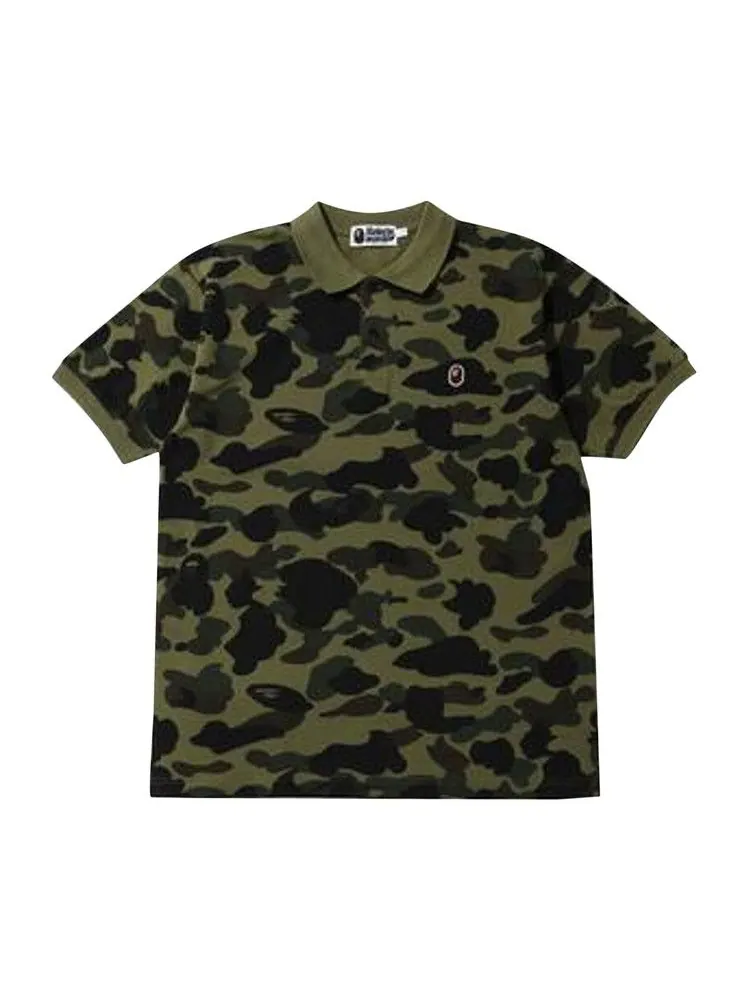 Поло BAPE 1st Camo One Point Polo — изображение 1 из 1, зеленый