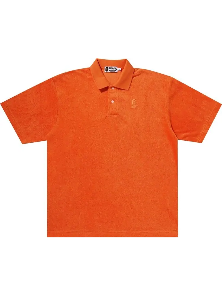 Поло BAPE Ape Head Towelling Polo 'Orange' — изображение 1 из 1, оранжевый