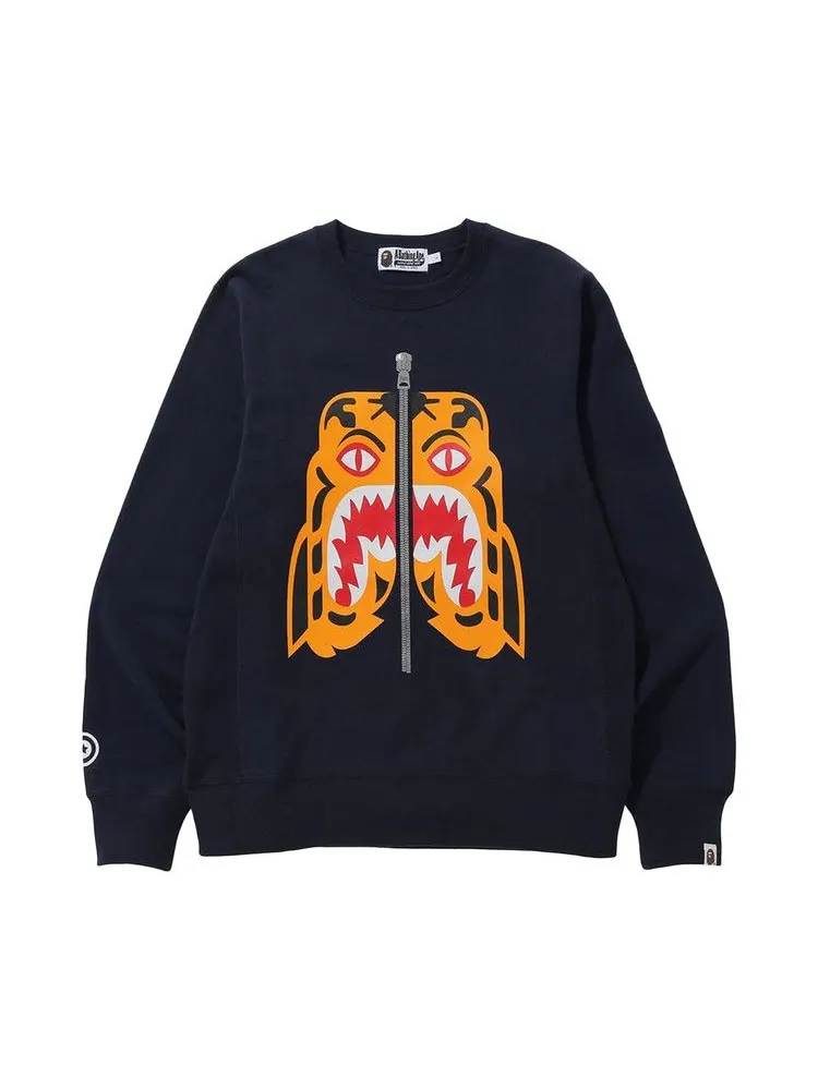 Свитер BAPE Tiger Crewneck — изображение 1 из 2, темно-синий