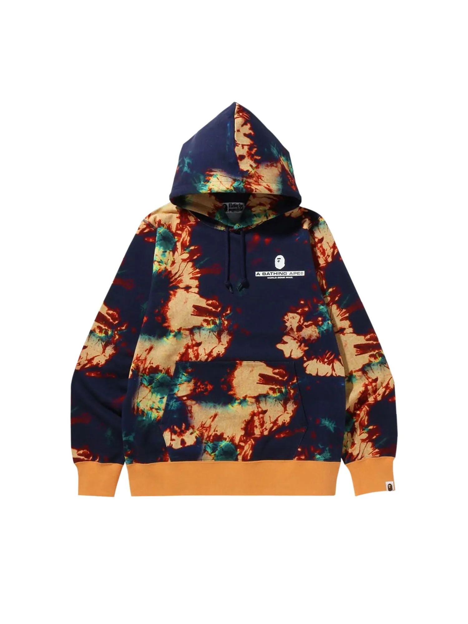 Пуловер с капюшоном BAPE Tie Dye — изображение 1 из 2, темно-синий