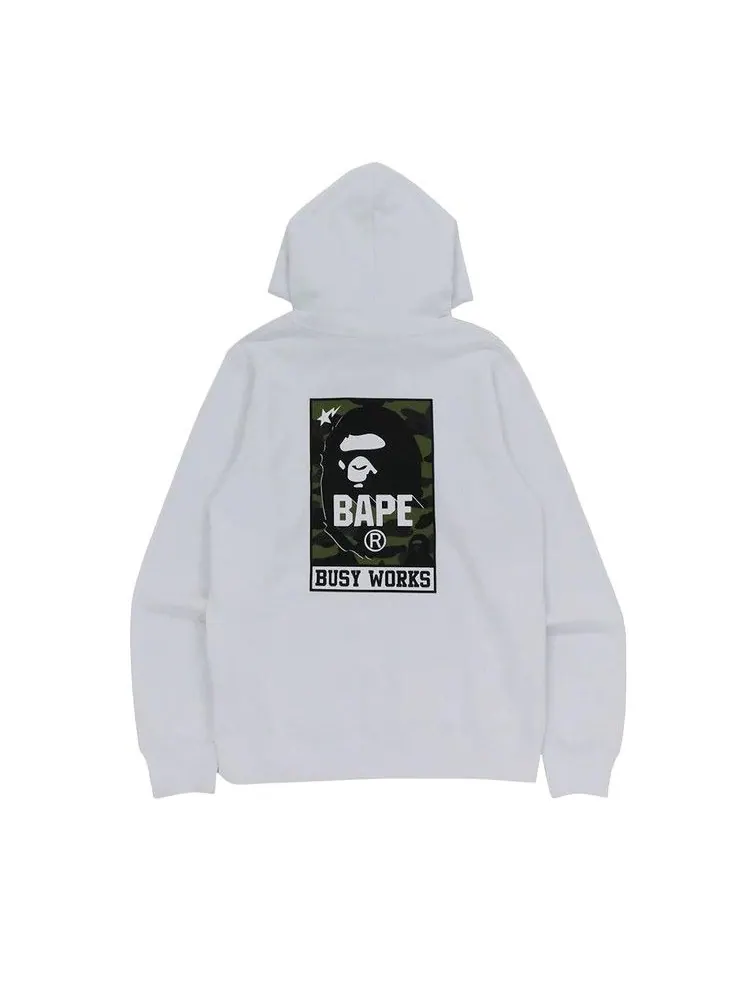 Худи BAPE Busy Works Pullover Hoodie — изображение 2 из 2, белый